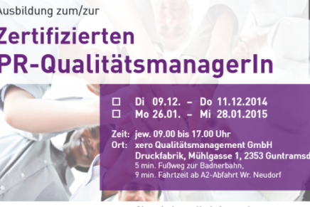 Neue Ausbildung zum Zertifizierten PR-Qualitätsmanager